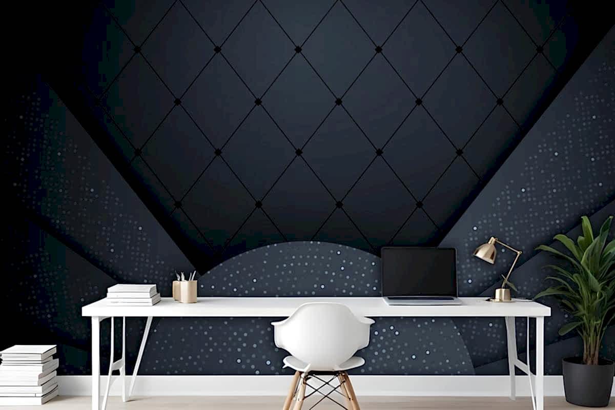 Siyah Kağıt Katmanlı Soyut 3D Arka Plan Grafik Tasarım Öğesi Ofis Duvar Kağıdı