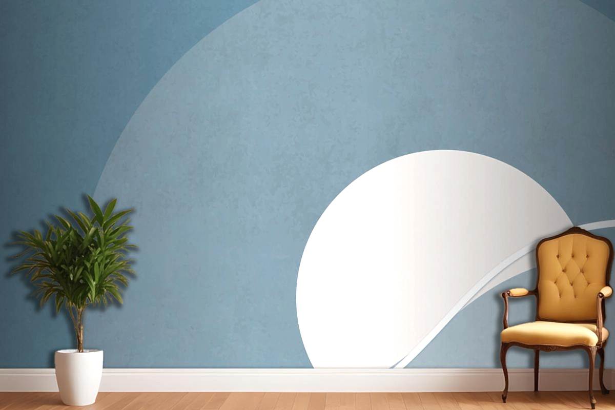 Retro Renkli Ay Manzarası Minimalist Vintage Poster Tarzı Oturma Odası Duvar Kağıdı Duvar