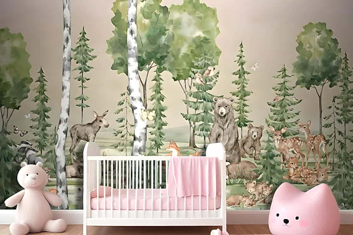 Sevimli Dostlar Çocuk Odası Duvar Kağıdı