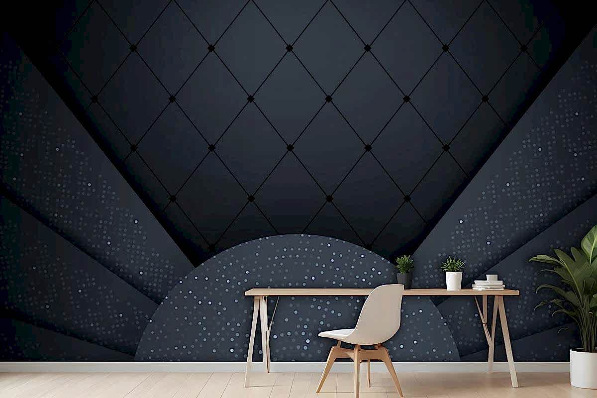 Siyah Kağıt Katmanlı Soyut 3D Arka Plan Grafik Tasarım Öğesi Ofis Duvar Kağıdı